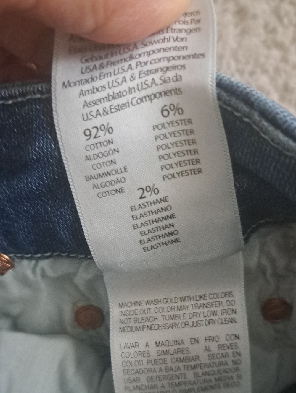 MOTHER Distressed Blue Skinny Jeans Size 24 - Picture 5 of 13